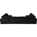  Manufacturer Color_Black -- Meridian Serene Fabric 6 pc Sectional IMAGE 4