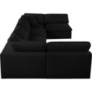  Manufacturer Color_Black -- Meridian Serene Fabric 6 pc Sectional IMAGE 5