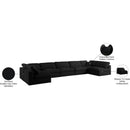  Manufacturer Color_Black -- Meridian Serene Fabric 7 pc Sectional IMAGE 10