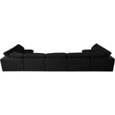  Manufacturer Color_Black -- Meridian Serene Fabric 7 pc Sectional IMAGE 4