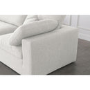  Manufacturer Color_Cream -- Serene 158" Cream Linen Textured Fabric Upholstered Deluxe Comfort 5 pc Modular Sectional IMAGE 11