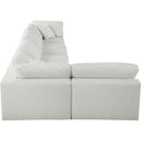  Manufacturer Color_Cream -- Serene 158" Cream Linen Textured Fabric Upholstered Deluxe Comfort 5 pc Modular Sectional IMAGE 9
