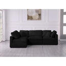  Manufacturer Color_Black -- Meridian Plush Fabric 4 pc Sectional IMAGE 5