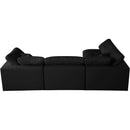  Manufacturer Color_Black -- Meridian Plush Fabric 4 pc Sectional IMAGE 6