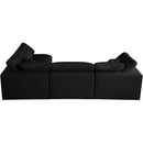  Manufacturer Color_Black -- Meridian Plush Fabric 4 pc Sectional IMAGE 7