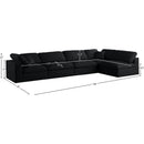  Manufacturer Color_Black -- Meridian Plush Fabric 5 pc Sectional IMAGE 12