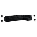  Manufacturer Color_Black -- Meridian Plush Fabric 5 pc Sectional IMAGE 13