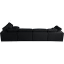  Manufacturer Color_Black -- Meridian Plush Fabric 5 pc Sectional IMAGE 8