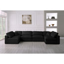  Manufacturer Color_Black -- Meridian Plush Fabric 6 pc Sectional IMAGE 3