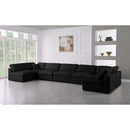  Manufacturer Color_Black -- Meridian Plush Fabric 7 pc Sectional IMAGE 3