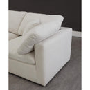  Manufacturer Color_Cream -- Plush 105" Cream Velvet Upholstered Standard Comfort 4 pc Modular Sectional IMAGE 8