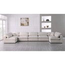  Manufacturer Color_Cream -- Plush 175" Cream Velvet Upholstered Standard Comfort 7 pc Modular Sectional IMAGE 3