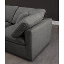  Manufacturer Color_Grey -- Plush 140" Grey Velvet Upholstered Standard Comfort 6 pc Modular Sectional IMAGE 5