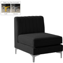  Manufacturer Color_Black -- Meridian Alina Stationary Fabric Chair IMAGE 2