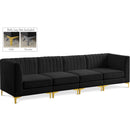  Manufacturer Color_Black -- Meridian Alina Stationary Fabric Sofa IMAGE 1