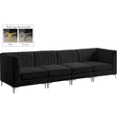  Manufacturer Color_Black -- Meridian Alina Stationary Fabric Sofa IMAGE 2