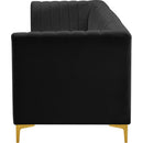  Manufacturer Color_Black -- Meridian Alina Stationary Fabric Sofa IMAGE 8