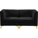  Manufacturer Color_Black -- Meridian Alina Stationary Fabric Sofa IMAGE 6