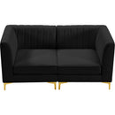  Manufacturer Color_Black -- Meridian Alina Stationary Fabric Sofa IMAGE 7