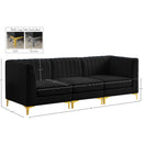  Manufacturer Color_Black -- Meridian Alina Stationary Fabric Sofa IMAGE 18