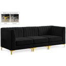  Manufacturer Color_Black -- Meridian Alina Stationary Fabric Sofa IMAGE 1