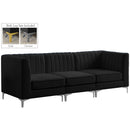 Manufacturer Color_Black -- Meridian Alina Stationary Fabric Sofa IMAGE 2