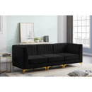  Manufacturer Color_Black -- Meridian Alina Stationary Fabric Sofa IMAGE 3