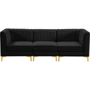  Manufacturer Color_Black -- Meridian Alina Stationary Fabric Sofa IMAGE 6