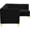  Manufacturer Color_Black -- Meridian Alina Fabric 4 pc Sectional IMAGE 10