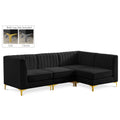  Manufacturer Color_Black -- Meridian Alina Fabric 4 pc Sectional IMAGE 1