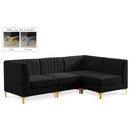 Manufacturer Color_Black -- Meridian Alina Fabric 4 pc Sectional IMAGE 1