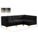  Manufacturer Color_Black -- Meridian Alina Fabric 4 pc Sectional IMAGE 20