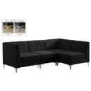  Manufacturer Color_Black -- Meridian Alina Fabric 4 pc Sectional IMAGE 2