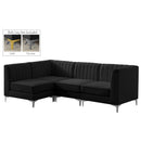  Manufacturer Color_Black -- Meridian Alina Fabric 4 pc Sectional IMAGE 4