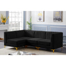  Manufacturer Color_Black -- Meridian Alina Fabric 4 pc Sectional IMAGE 5