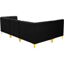  Manufacturer Color_Black -- Meridian Alina Fabric 4 pc Sectional IMAGE 7
