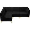  Manufacturer Color_Black -- Meridian Alina Fabric 4 pc Sectional IMAGE 9