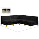  Manufacturer Color_Black -- Meridian Alina Fabric 5 pc Sectional IMAGE 17
