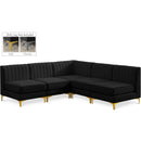  Manufacturer Color_Black -- Meridian Alina Fabric 5 pc Sectional IMAGE 1