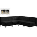  Manufacturer Color_Black -- Meridian Alina Fabric 5 pc Sectional IMAGE 2