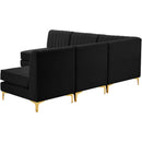  Manufacturer Color_Black -- Meridian Alina Fabric 5 pc Sectional IMAGE 5