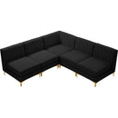  Manufacturer Color_Black -- Meridian Alina Fabric 5 pc Sectional IMAGE 6