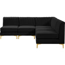  Manufacturer Color_Black -- Meridian Alina Fabric 5 pc Sectional IMAGE 7