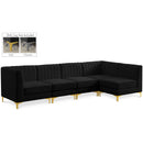  Manufacturer Color_Black -- Meridian Alina Fabric 5 pc Sectional IMAGE 1