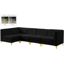  Manufacturer Color_Black -- Meridian Alina Fabric 5 pc Sectional IMAGE 3