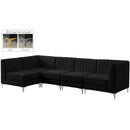  Manufacturer Color_Black -- Meridian Alina Fabric 5 pc Sectional IMAGE 4
