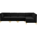  Manufacturer Color_Black -- Meridian Alina Fabric 5 pc Sectional IMAGE 8