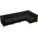  Manufacturer Color_Black -- Meridian Alina Fabric 5 pc Sectional IMAGE 9