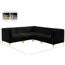  Manufacturer Color_Black -- Meridian Alina Fabric 5 pc Sectional IMAGE 17