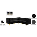  Manufacturer Color_Black -- Meridian Alina Fabric 5 pc Sectional IMAGE 18